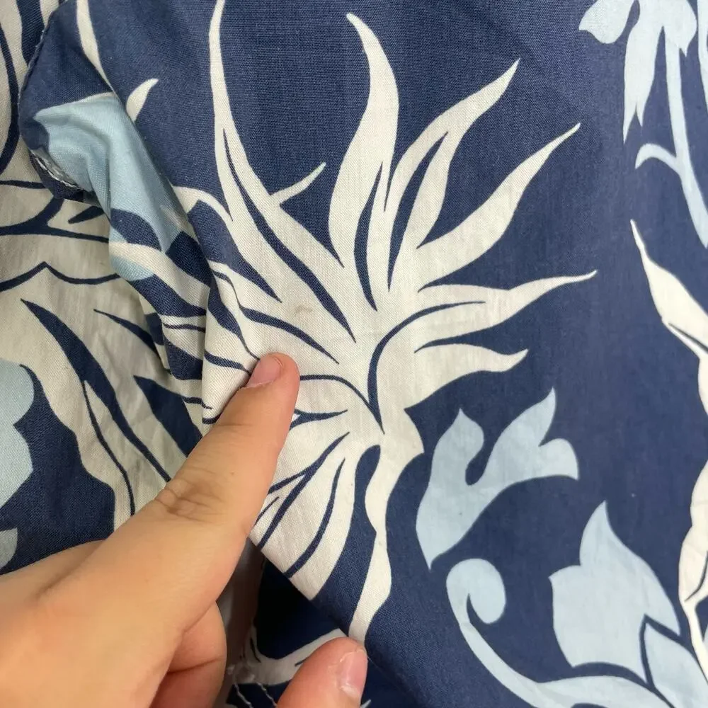 J. Crew blue Hawaiian print tropical floral beach board shorts men's 36